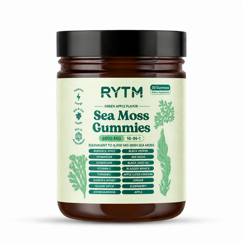 RYTM Sea Moss 16-in-1 Gummies jar